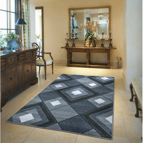 17 Stories Gibert Geometric Grey Rug & Reviews Wayfair.co.uk